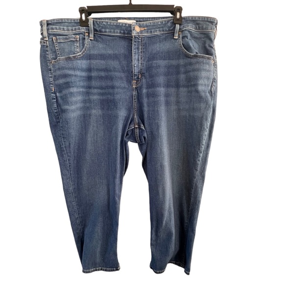 Lane Bryant Denim - Lane Bryant Jeans Blue High Rise Essential Stretch Straight Crop Women’s Size 28